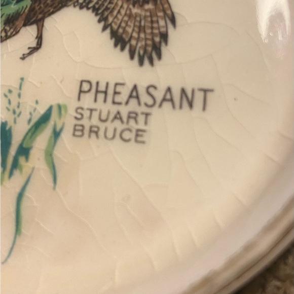 2 Vintage Hyalyn Porcelain Coasters Quail and Pheasant - Picture 4 of 4